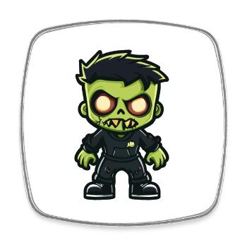 Zombie Halloween Comic Baby - Viereckiger Kühlschrankmagnet - Weiß - Vorne