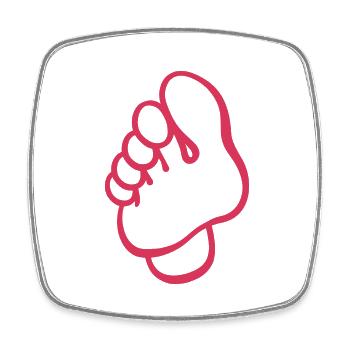 Foot - Foot Care - Podiatrist - Saying - Square fridge magnet - white - Front