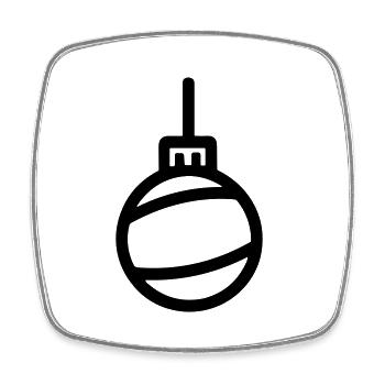Weihnachtskugel - Viereckiger Kühlschrankmagnet - Weiß - Vorne