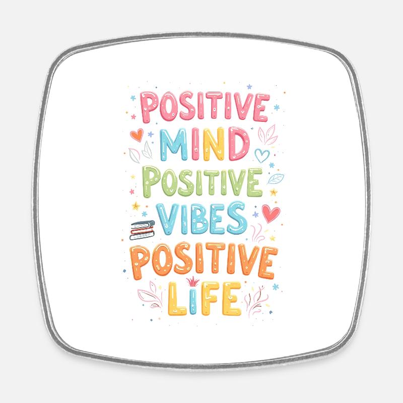 positivité - Magnet carré - blanc