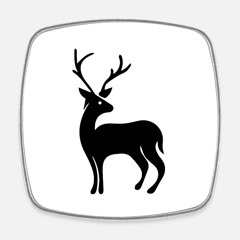 Deer Deer - Square fridge magnet - white