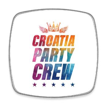 Croatia Party Crew - Square fridge magnet - white - Front