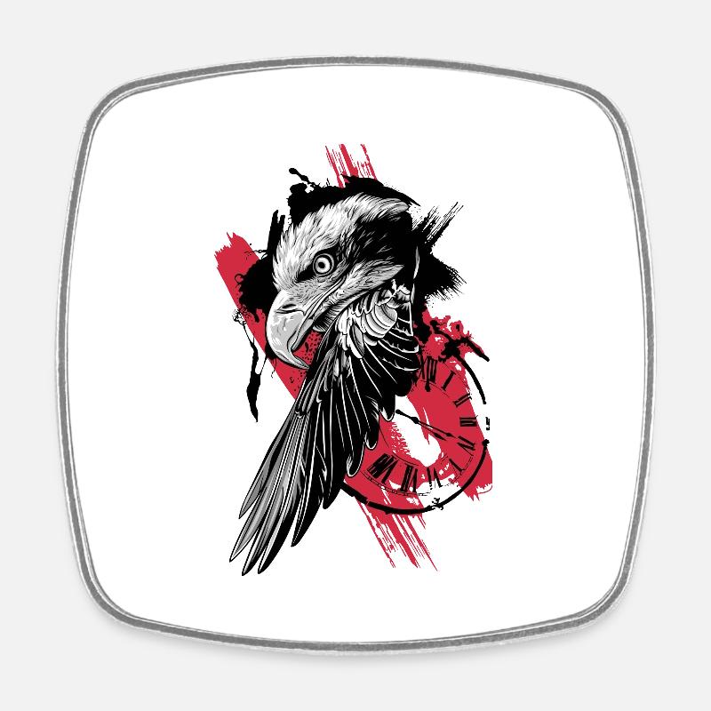 Trash Polka // Illustration - Square fridge magnet - white