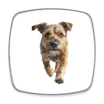 Border Terrier - Viereckiger Kühlschrankmagnet - Weiß - Vorne