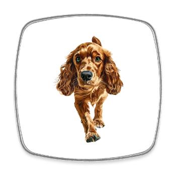 Cocker Spaniel - Viereckiger Kühlschrankmagnet - Weiß - Vorne