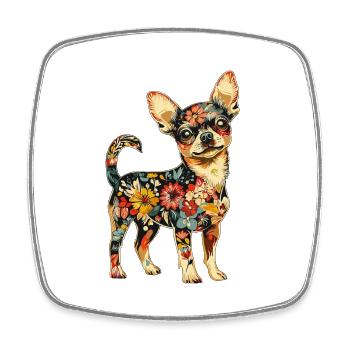 Chihuahua - Viereckiger Kühlschrankmagnet - Weiß - Vorne