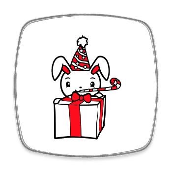 Hase Geburtstag Jahre alt Geschenk Tröte Party Hut - Viereckiger Kühlschrankmagnet - Weiß - Vorne