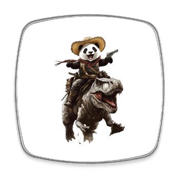 Panda - Viereckiger Kühlschrankmagnet - Weiß - Vorne