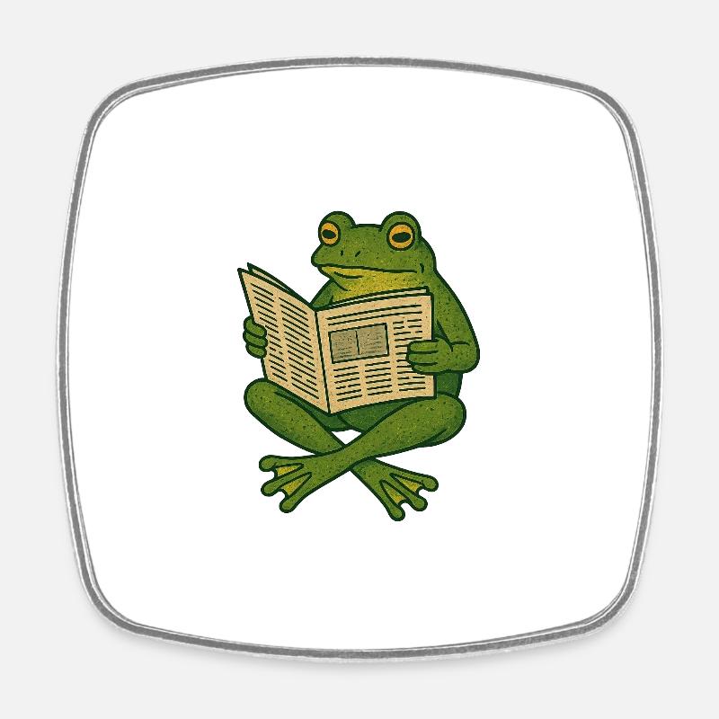 Frog - Square fridge magnet - white