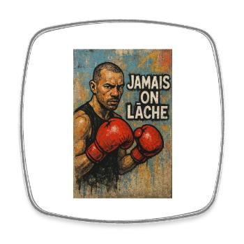 Boxing - Square fridge magnet - white - Front