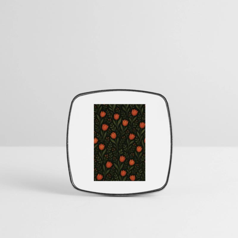 Tulip Pattern Square fridge magnet