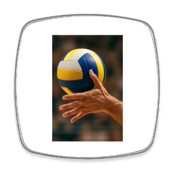 Volleyball - Mitten in der Razzia - Viereckiger Kühlschrankmagnet - Weiß - Vorne