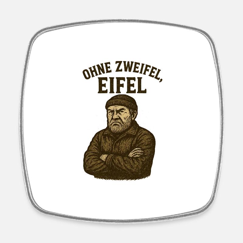 Eifel - Viereckiger Kühlschrankmagnet - Weiß