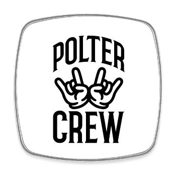 Polter Crew Polterabend - Viereckiger Kühlschrankmagnet - Weiß - Vorne