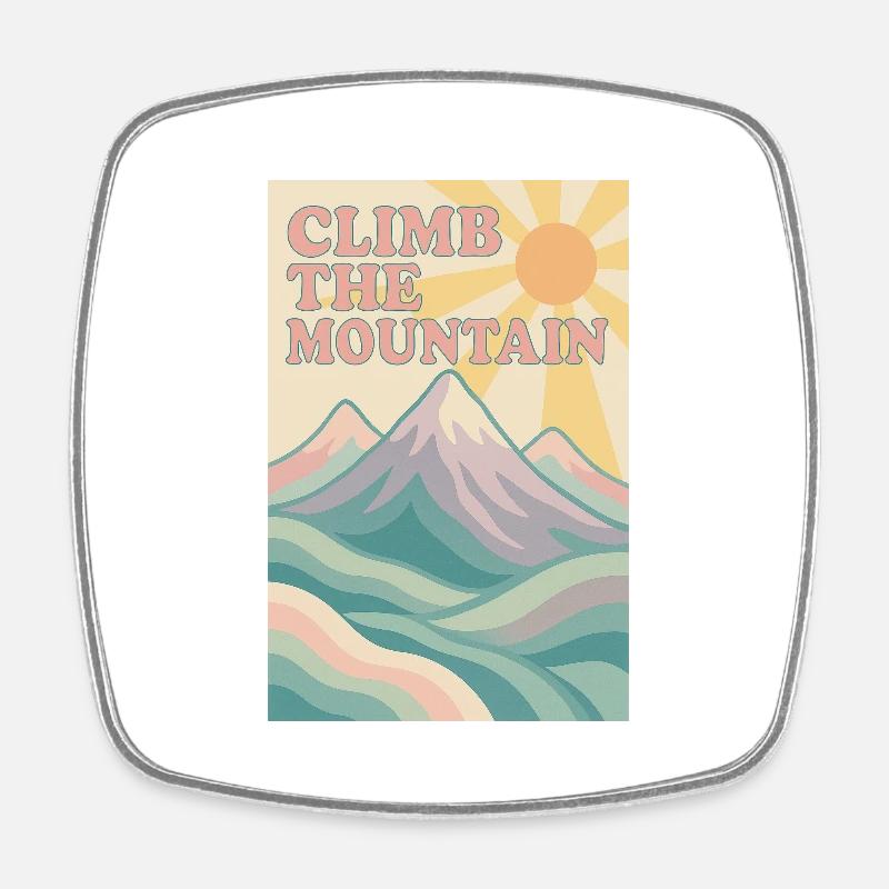 Mountain - Magnet carré - blanc