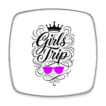 Voyage Filles Vacances Voyage Filles - Magnet carré - blanc - Devant