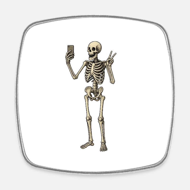 Selfie - Viereckiger Kühlschrankmagnet - Weiß