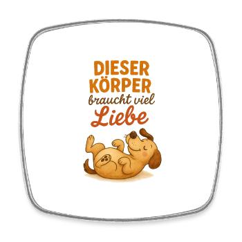 hundeliebe - Viereckiger Kühlschrankmagnet - Weiß - Vorne