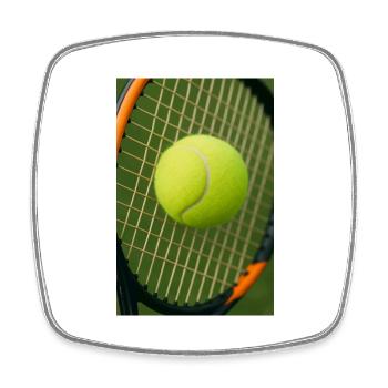 Sportarten - Tennis - Viereckiger Kühlschrankmagnet - Weiß - Vorne