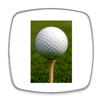 Sport - Golfball - Viereckiger Kühlschrankmagnet - Weiß - Vorne