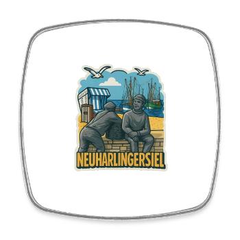 Neuharlingersiel - Viereckiger Kühlschrankmagnet - Weiß - Vorne