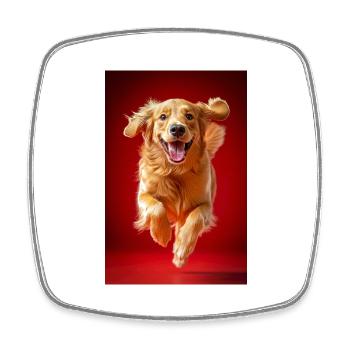 Flying Golden Joy - Square fridge magnet - white - Front