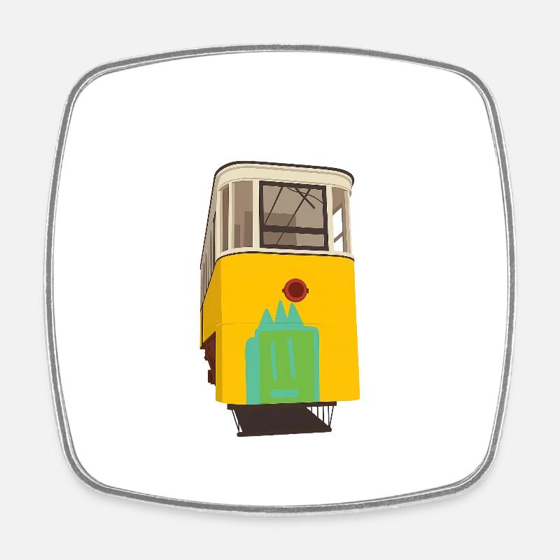 Funicular - Square fridge magnet - white