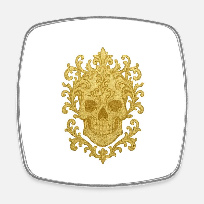 Skull that looks good - Square fridge magnet - white