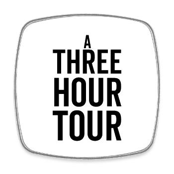 Une visite de trois heures - Magnet carré - blanc - Devant