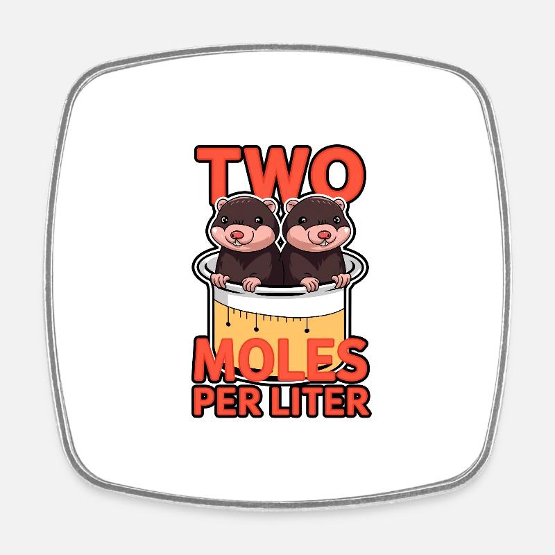 2 Mole - Chimie Jeu de mots sur la science - Magnet carré - blanc