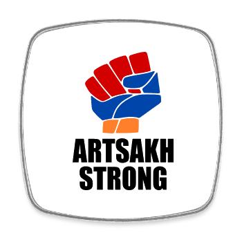 Artsakh strong - Viereckiger Kühlschrankmagnet - Weiß - Vorne