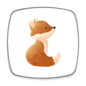 Fox - Square fridge magnet - white - Front