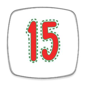 15. 15 YEARS. 15th ANNIVERSARY. 15 YEAR ANNIVERSARY. - Square fridge magnet - white - Front
