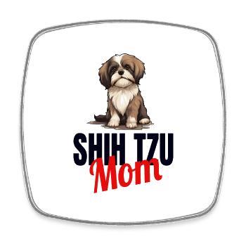 Shih Tzu Löwenhunde Chrysanthemenhund Shih Tzu - Viereckiger Kühlschrankmagnet - Weiß - Vorne