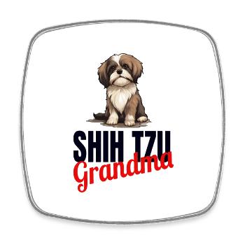 Shih Tzu Löwenhunde Chrysanthemenhund Shih Tzu - Viereckiger Kühlschrankmagnet - Weiß - Vorne