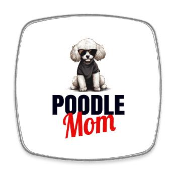Pudel Hundeliebhaber Hundebesitzer Haustier Pudel - Viereckiger Kühlschrankmagnet - Weiß - Vorne