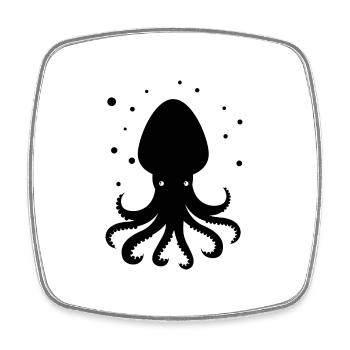 Oktopus Krake Zootier Meereswesen Tentakel - Viereckiger Kühlschrankmagnet - Weiß - Vorne