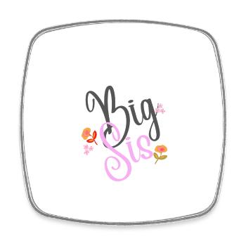 big sis - Square fridge magnet - white - Front