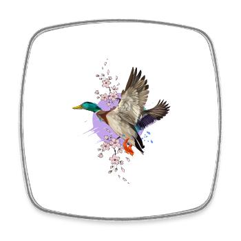 ente veri peri duck collection duck lovers - Square fridge magnet - white - Front