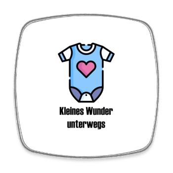 Baby unterwegs - Viereckiger Kühlschrankmagnet - Weiß - Vorne