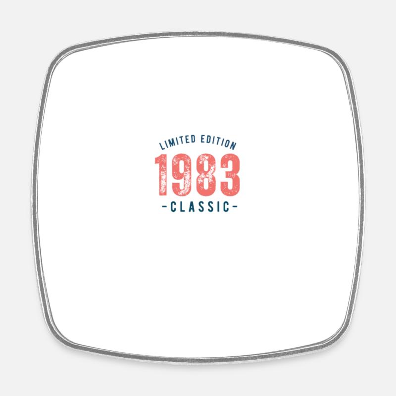 Limited Edition 1983 - Square fridge magnet - white