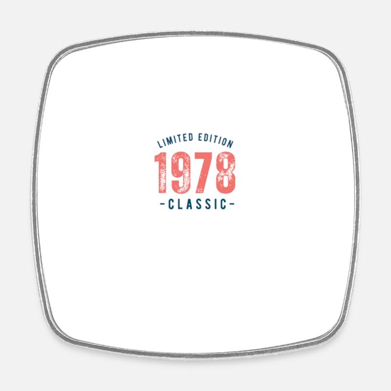 Limited Edition 1978 - Square fridge magnet - white