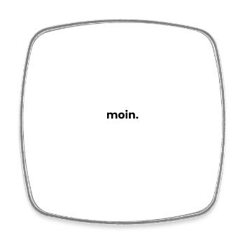 moin - Viereckiger Kühlschrankmagnet - Weiß - Vorne
