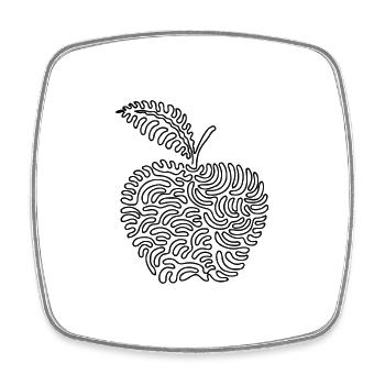 Pomme d’Eden - Magnet carré - blanc - Devant