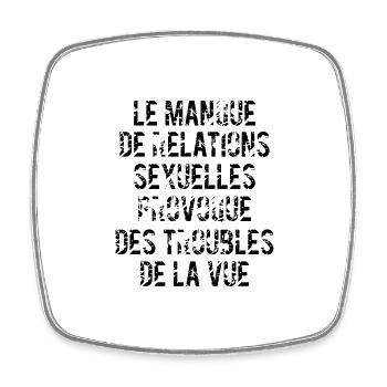 troubles de la vue - Magnet carré - blanc - Devant