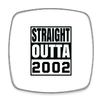 Straight Outta 2002 - Viereckiger Kühlschrankmagnet - Weiß - Vorne