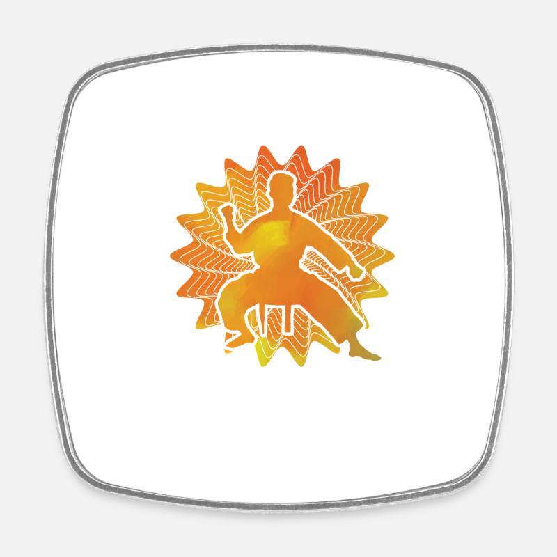 Karate - Square fridge magnet - white