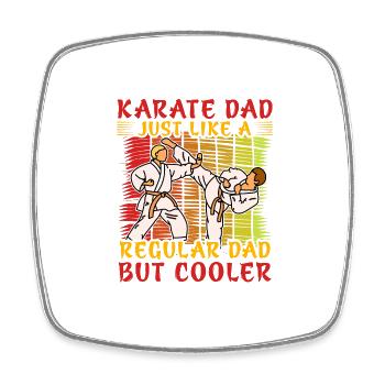 Papa karaté comme un papa ordinaire, mais plus cool - Magnet carré - blanc - Devant