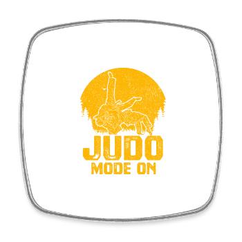 Mode judo activé - Magnet carré - blanc - Devant