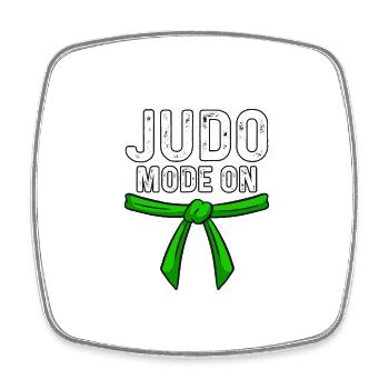 Judo Mode on - Square fridge magnet - white - Front